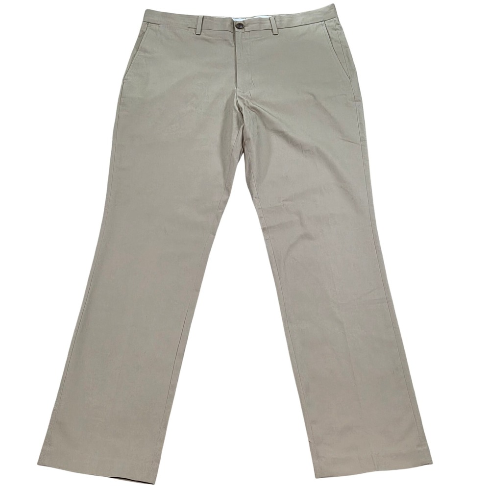 Claiborne‎ Mens 34x32 Khaki Flat Front Dress Pants